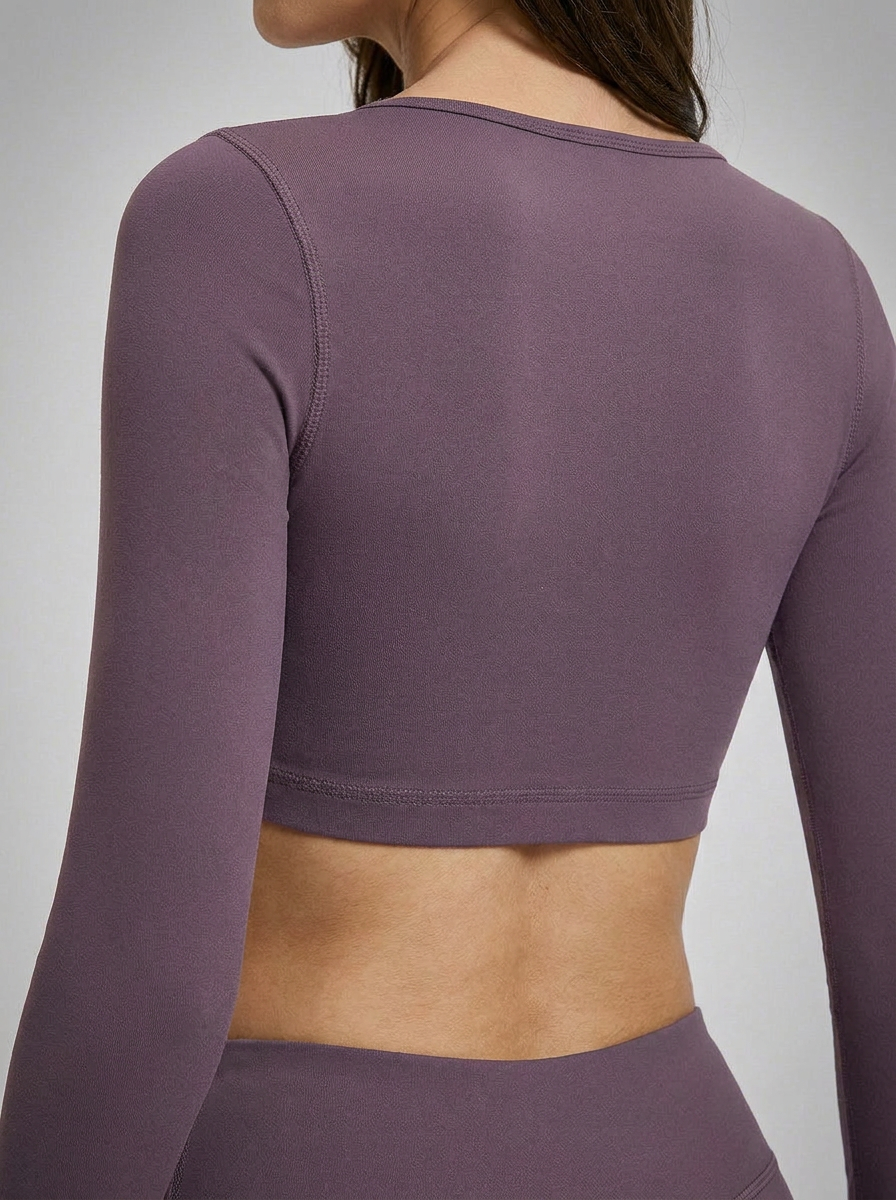 Crop Top Love color Mauve — Minimalist