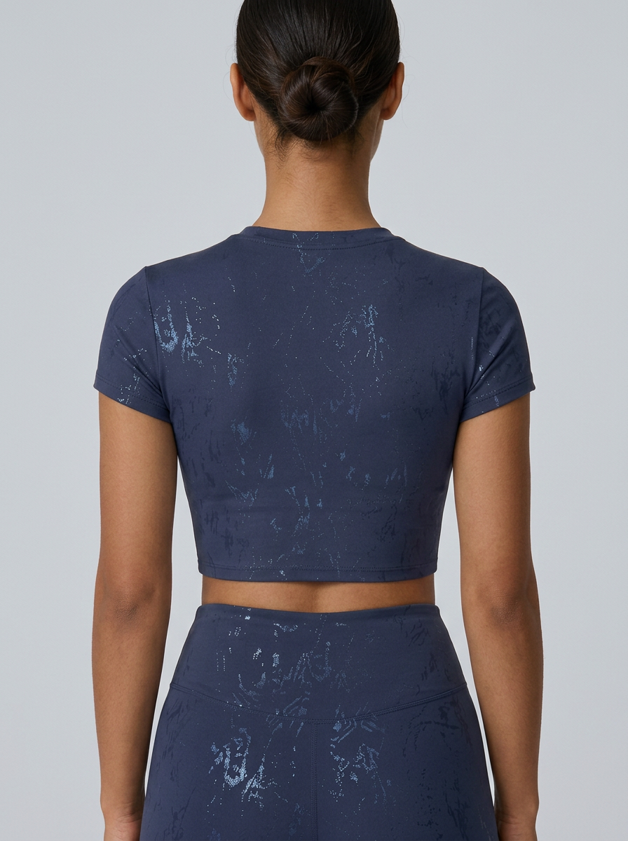 Crop Top Nebula color Azul — Minimalist