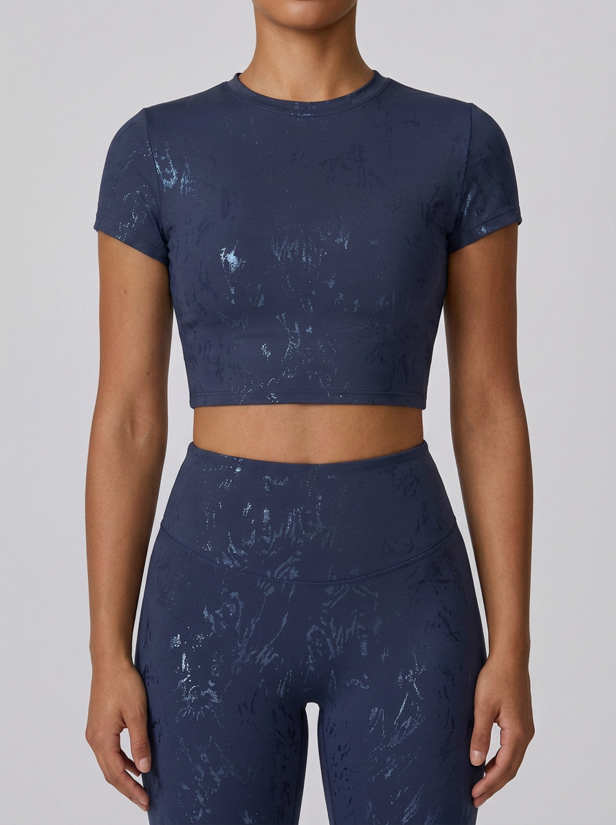 Crop Top Nebula color Azul — Minimalist