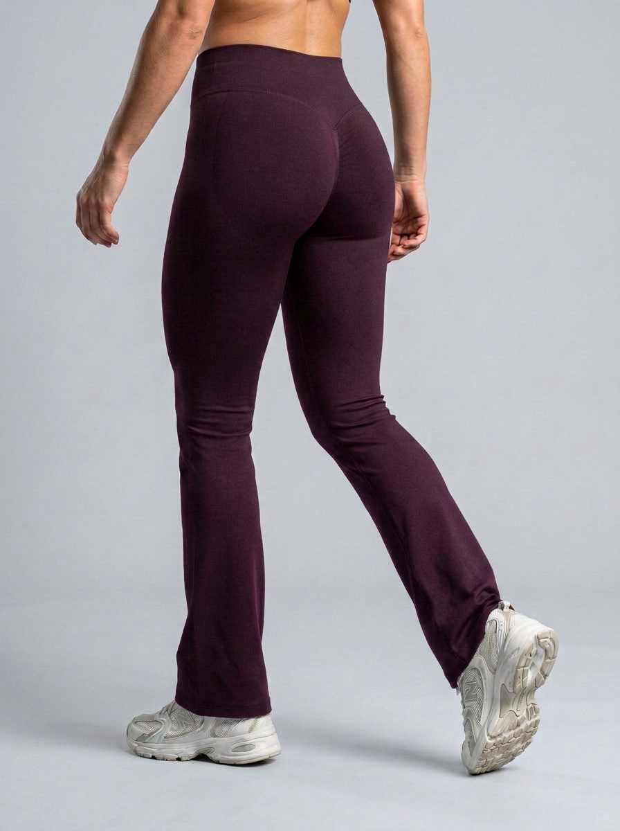 Flare Pants Impact color Vino — Minimalist