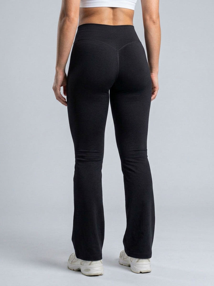 Flare Pants Impact color Negro — Minimalist
