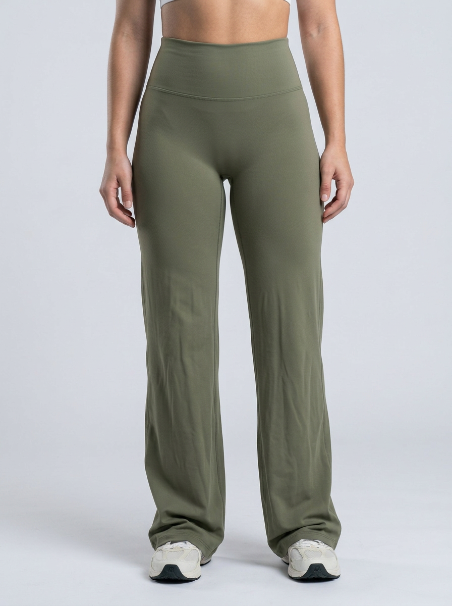 Wide Pants color Verde Oliva — Minimalist